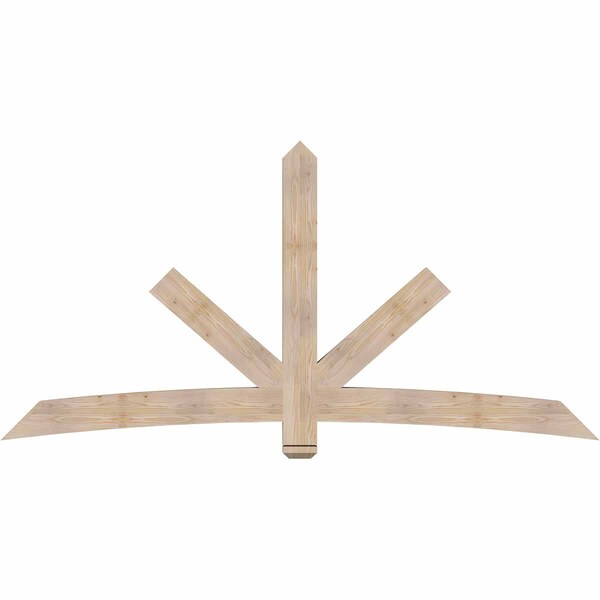 Ekena Millwork Alberta Smooth Timber Gable Bracket, Douglas Fir, 96"W x 48"H x 3 1/2"D x 5 1/2"F, 12/12 Pitch GBW096X48X0406ALB00SDF - main